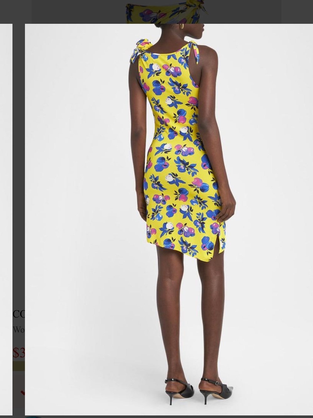 Coperni Asymmetric Flower Mini Dress in Yellow Apples SOLD OUT NWT S - Picture 3 of 6